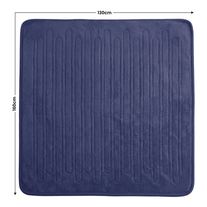 Laura Hill Electric Heated Blanket Throw Soft Coral Fleece w/ 9 Heat Settings - Blue V240-THRG-KH-BU