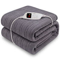 Laura Hill Electric Heated Blanket Throw Soft Coral Fleece w/ 9 Heat Settings - Grey V240-THRG-KH-GY