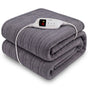 Laura Hill Electric Heated Blanket Throw Soft Coral Fleece w/ 9 Heat Settings - Grey V240-THRG-KH-GY