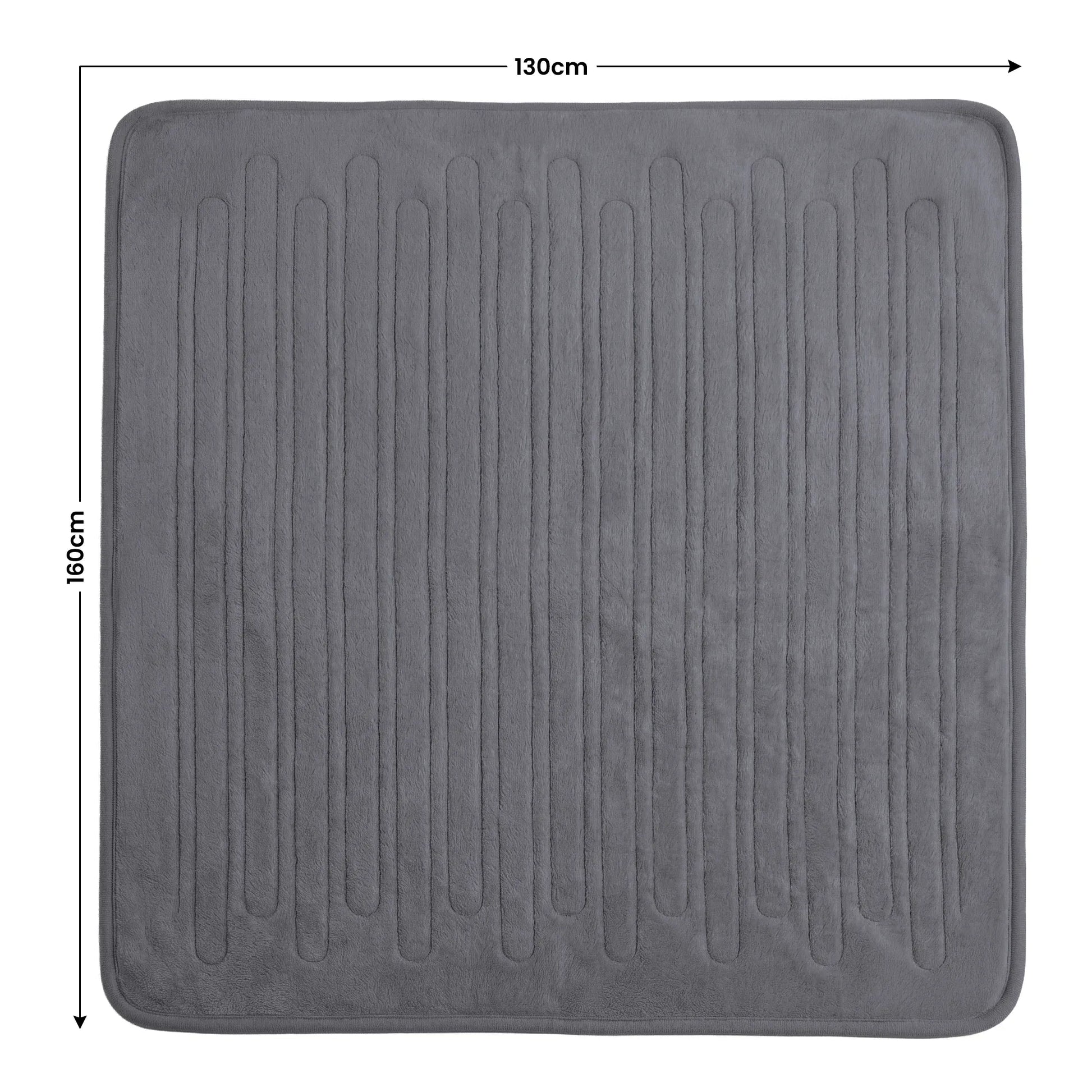Laura Hill Electric Heated Blanket Throw Soft Coral Fleece w/ 9 Heat Settings - Grey V240-THRG-KH-GY