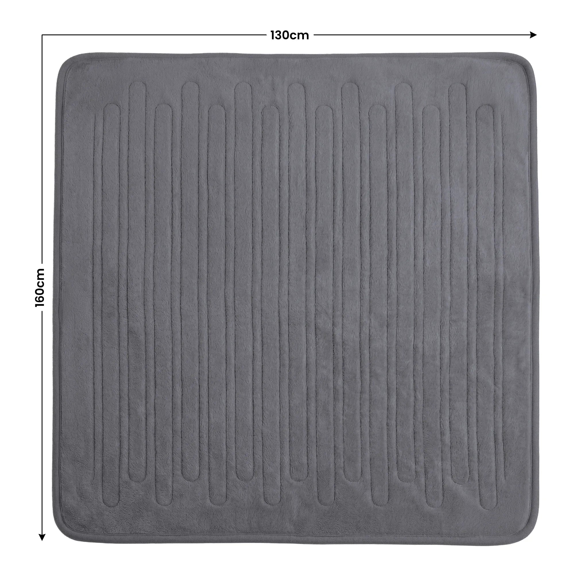 Laura Hill Electric Heated Blanket Throw Soft Coral Fleece w/ 9 Heat Settings - Grey V240-THRG-KH-GY