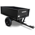 Kartrite Heavy Duty Dump Cart 270kg Capacity Pneumatic Tyres Quick Release Pedal Removable Tailgate Trailer V240-TLY-SPR-39C-BK