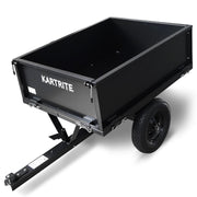 Kartrite Heavy Duty Dump Cart 270kg Capacity Pneumatic Tyres Quick Release Pedal Removable Tailgate Trailer V240-TLY-SPR-39C-BK