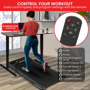 Powertrain K500 Walking Pad Treadmill 2 in 1 Foldable Walking & Running Machine w/2.5HP Motor Dual LED V240-TML-HSM-K500