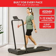 Powertrain K500 Walking Pad Treadmill 2 in 1 Foldable Walking & Running Machine w/2.5HP Motor Dual LED V240-TML-HSM-K500