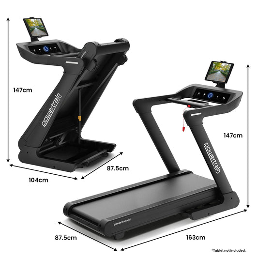 Powertrain V500 3hp Foldable Treadmill Cardio Running Automatic Incline Machine V240-TML-HSM-V500