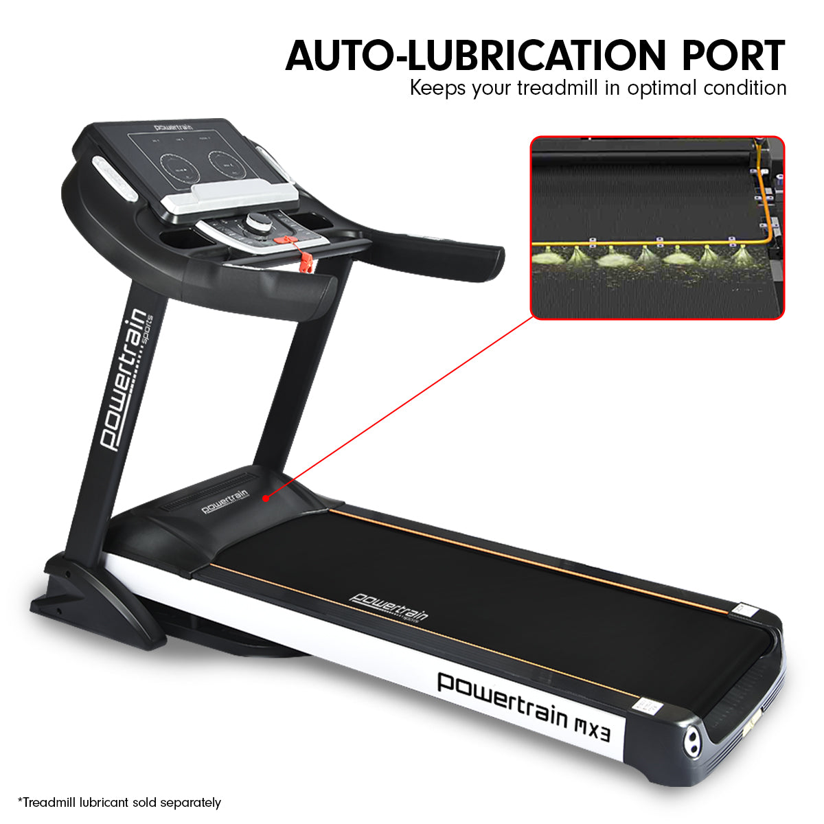 Powertrain MX3 Treadmill Performance Home Gym Cardio Machine V240-TML-LJJ-MX3