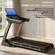 Powertrain V1100 Treadmill with Wifi Touch Screen & Incline V240-TML-LJJ-V1100