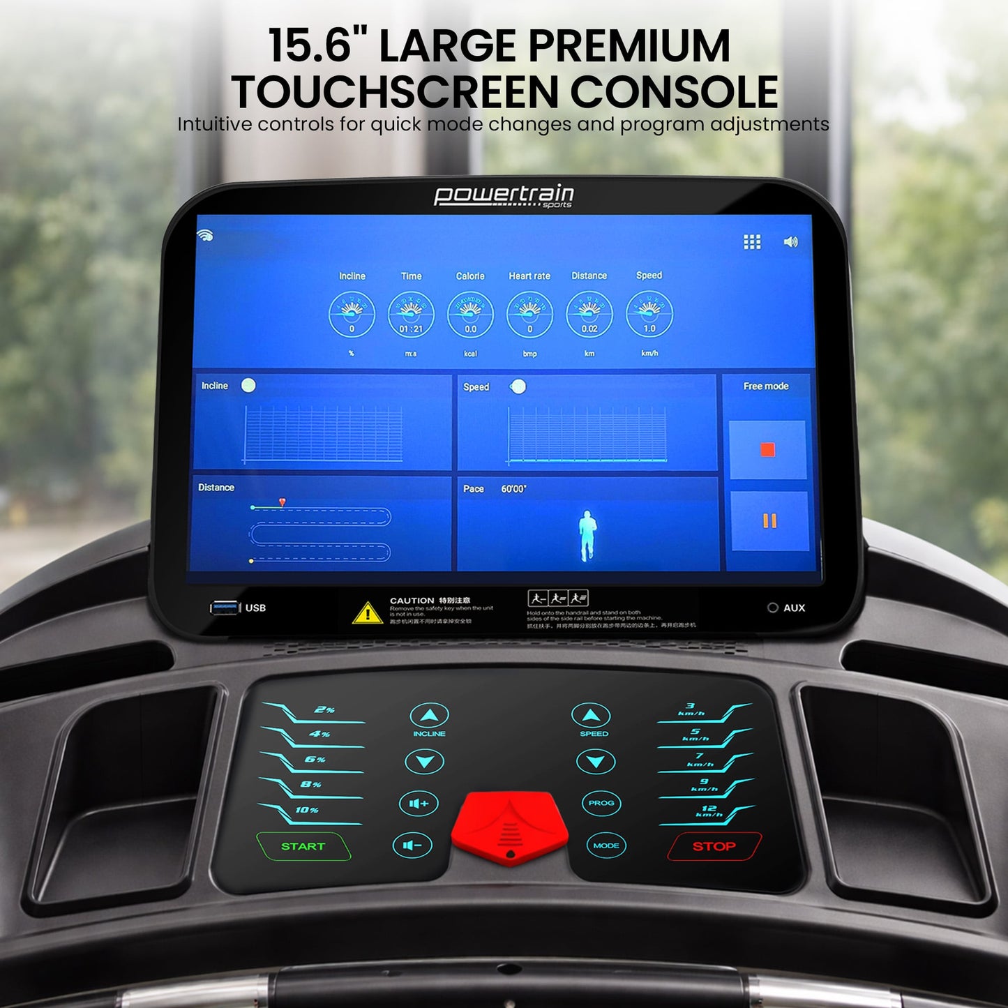 Powertrain V1100 Treadmill with Wifi Touch Screen & Incline V240-TML-LJJ-V1100