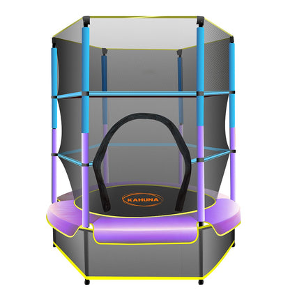 Kahuna 4.5ft Trampoline Round Free Safety Net Spring Pad Cover Mat Outdoor Blue Purple V240-TRA-FJP-45-BUPU