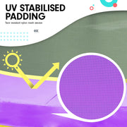 Kahuna 4.5ft Trampoline Round Free Safety Net Spring Pad Cover Mat Outdoor Blue Purple V240-TRA-FJP-45-BUPU