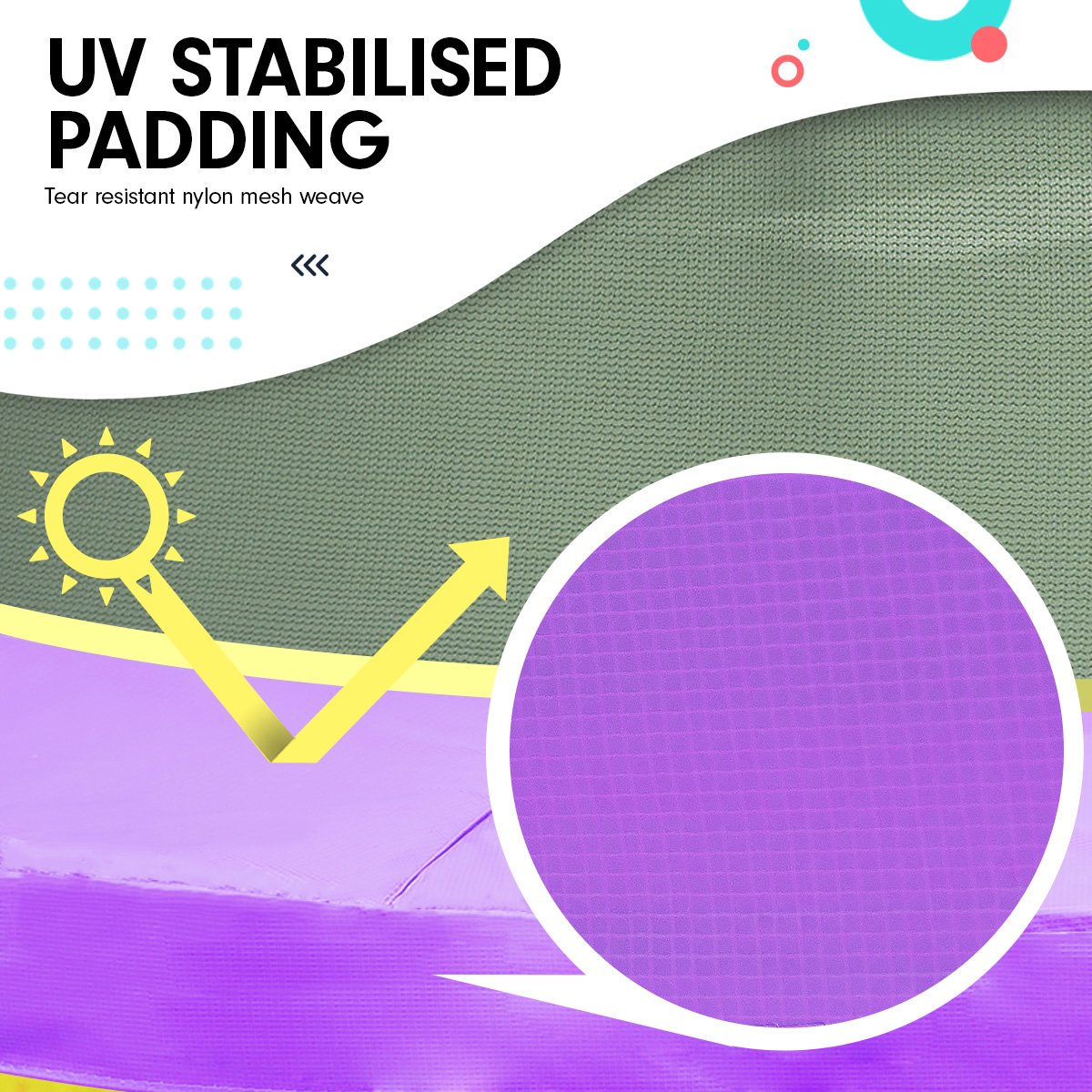 Kahuna 4.5ft Trampoline Round Free Safety Net Spring Pad Cover Mat Outdoor Blue Purple V240-TRA-FJP-45-BUPU