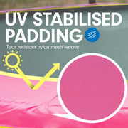 Kahuna 4.5ft Trampoline Round Free Safety Net Spring Pad Cover Mat Yellow Pink V240-TRA-FJP-45-YLPK