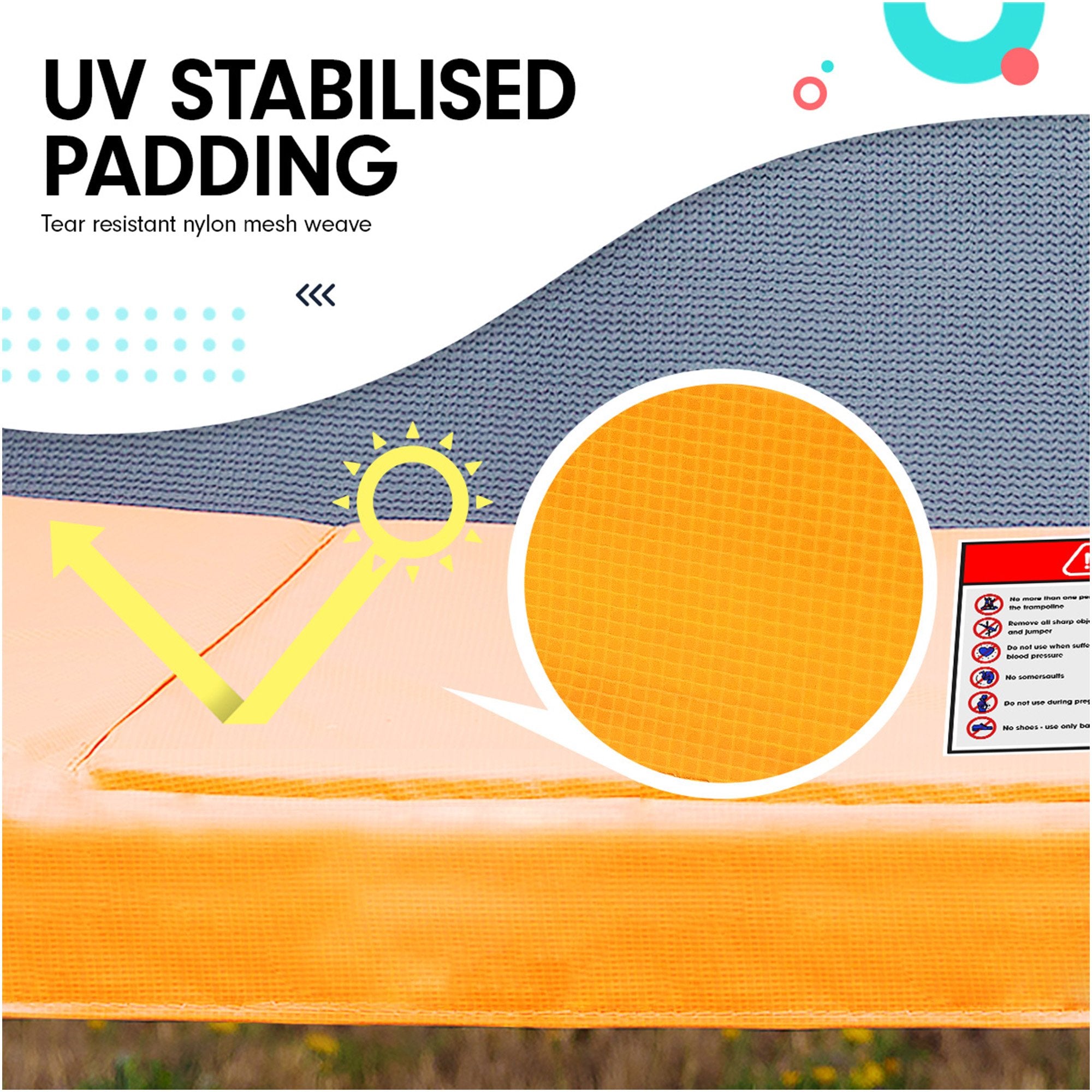 Kahuna 6 ft x 9 ft Rectangular Outdoor Trampoline - Orange V240-TRA-FJP-RCT-69V