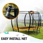 Kahuna 6 ft x 9 ft Rectangular Outdoor Trampoline - Orange V240-TRA-FJP-RCT-69V