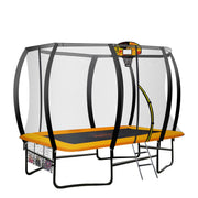Kahuna 6 Ft X 9 Ft Rectangular Outdoor Trampoline With LED Basketball Set Orange V240-TRA-FJP-RCT-69V-LED
