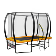 Kahuna 6 Ft X 9 Ft Rectangular Outdoor Trampoline With LED Basketball Set Orange V240-TRA-FJP-RCT-69V-LED