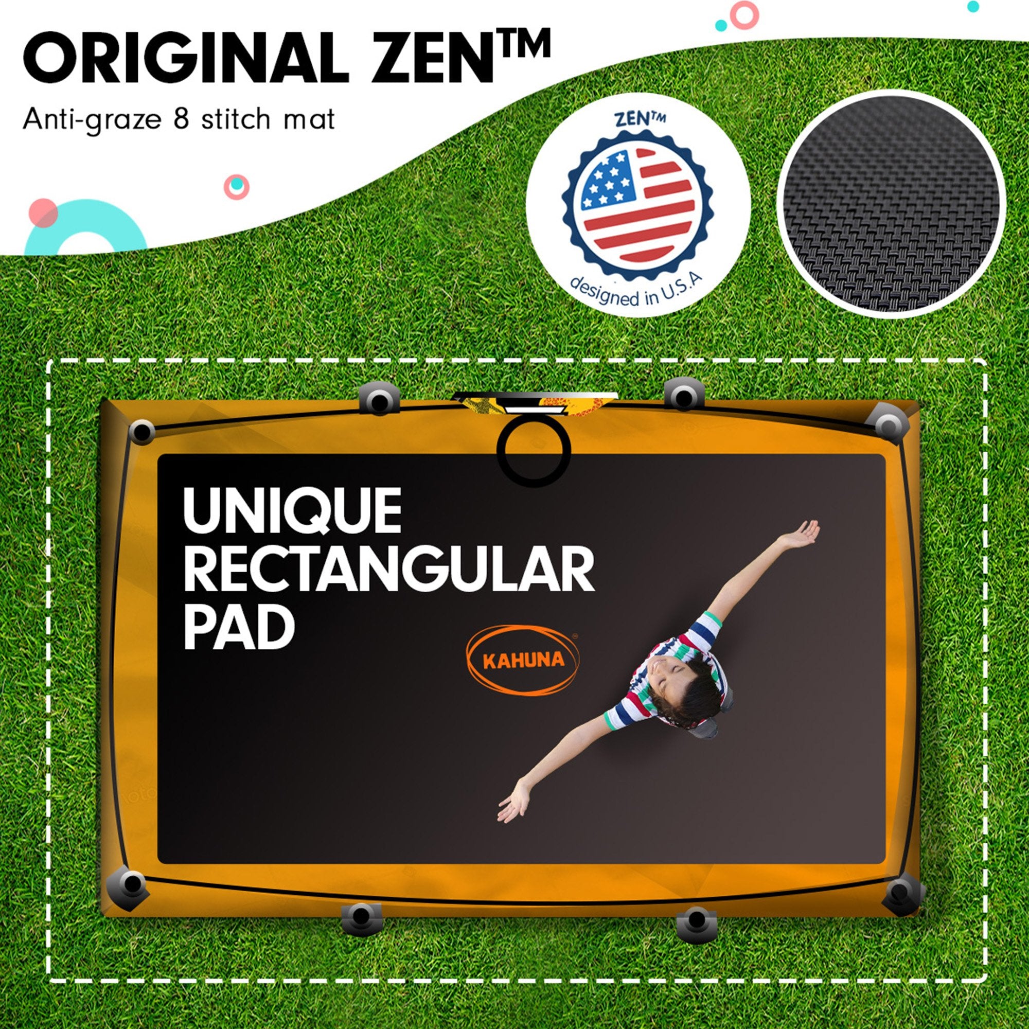 Kahuna 6 Ft X 9 Ft Rectangular Outdoor Trampoline With LED Basketball Set Orange V240-TRA-FJP-RCT-69V-LED