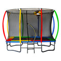 Kahuna Rectangular Trampoline 6x9ft with L.E.D BB Set Rainbow V240-TRA-FJP-RCT-69V-RB-BB-LED