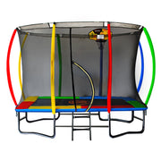 Kahuna Rectangular Trampoline 6x9ft with L.E.D BB Set Rainbow V240-TRA-FJP-RCT-69V-RB-BB-LED