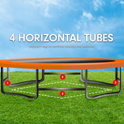 Kahuna Rectangular Trampoline 6x9ft with L.E.D BB Set Rainbow V240-TRA-FJP-RCT-69V-RB-BB-LED