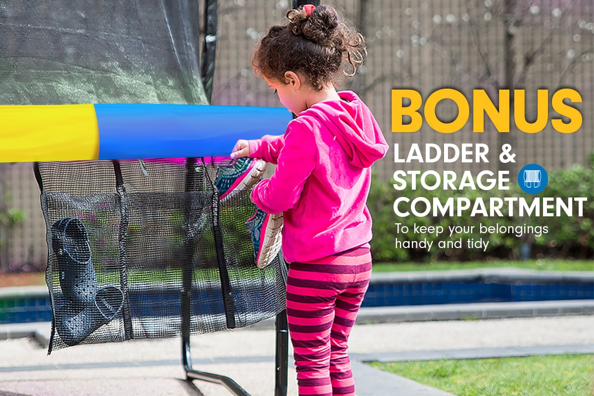 Kahuna 8ft Outdoor Rainbow Trampoline For Kids And Children Suited For Fitness Exercise Gymnastics With V240-TRA-KAH-08-RB
