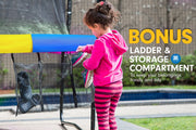 Kahuna 10ft Outdoor Trampoline Kids Children With Safety Enclosure Pad Mat Ladder - Rainbow V240-TRA-KAH-10-RB