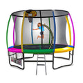 Kahuna 10ft Outdoor Trampoline Kids Children With Safety Enclosure Pad Mat Ladder Basketball Hoop Set - V240-TRA-KAH-10-RB-BB