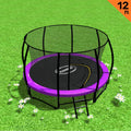 Kahuna 12ft Trampoline Free Ladder Spring Mat Net Safety Pad Cover Round Enclosure - Purple V240-TRA-KAH-12-PU