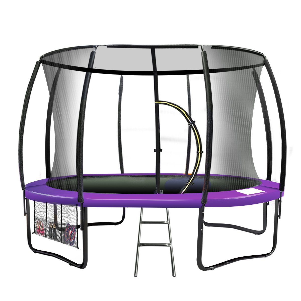Kahuna 12ft Trampoline Free Ladder Spring Mat Net Safety Pad Cover Round Enclosure - Purple V240-TRA-KAH-12-PU