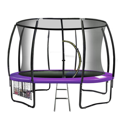 Kahuna 12ft Trampoline Free Ladder Spring Mat Net Safety Pad Cover Round Enclosure - Purple V240-TRA-KAH-12-PU