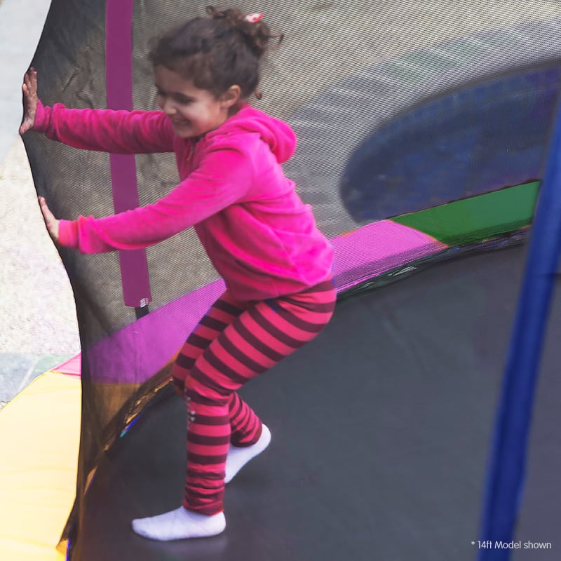 Kahuna 12ft Trampoline Free Ladder Spring Mat Net Safety Pad Cover Round Enclosure - Rainbow V240-TRA-KAH-12-RB