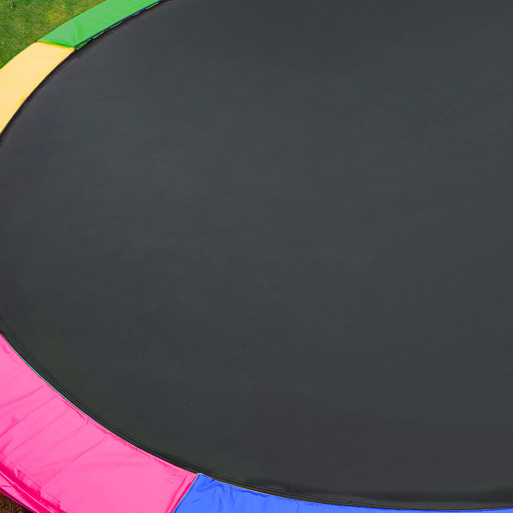 Kahuna 12ft Trampoline Free Ladder Spring Mat Net Safety Pad Cover Round Enclosure - Rainbow V240-TRA-KAH-12-RB