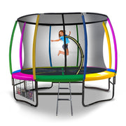 Kahuna 14ft Trampoline Free Ladder Spring Mat Net Safety Pad Cover Round Enclosure - Rainbow V240-TRA-KAH-14-RB