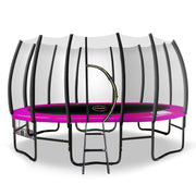 Kahuna Twister 12ft Springless Trampoline Outdoor Mat Pad Net Ladder with Basketball Set V240-TRM-KAH-ELA-12D-BB