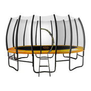 Kahuna Twister 12ft Springless Trampoline Outdoor Mat Pad Net Ladder with Basketball Set V240-TRM-KAH-ELA-12D-BB