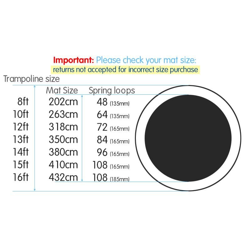 Kahuna 6ft Replacement Trampoline Mat Round V240-TRP-MAT-SPR-06