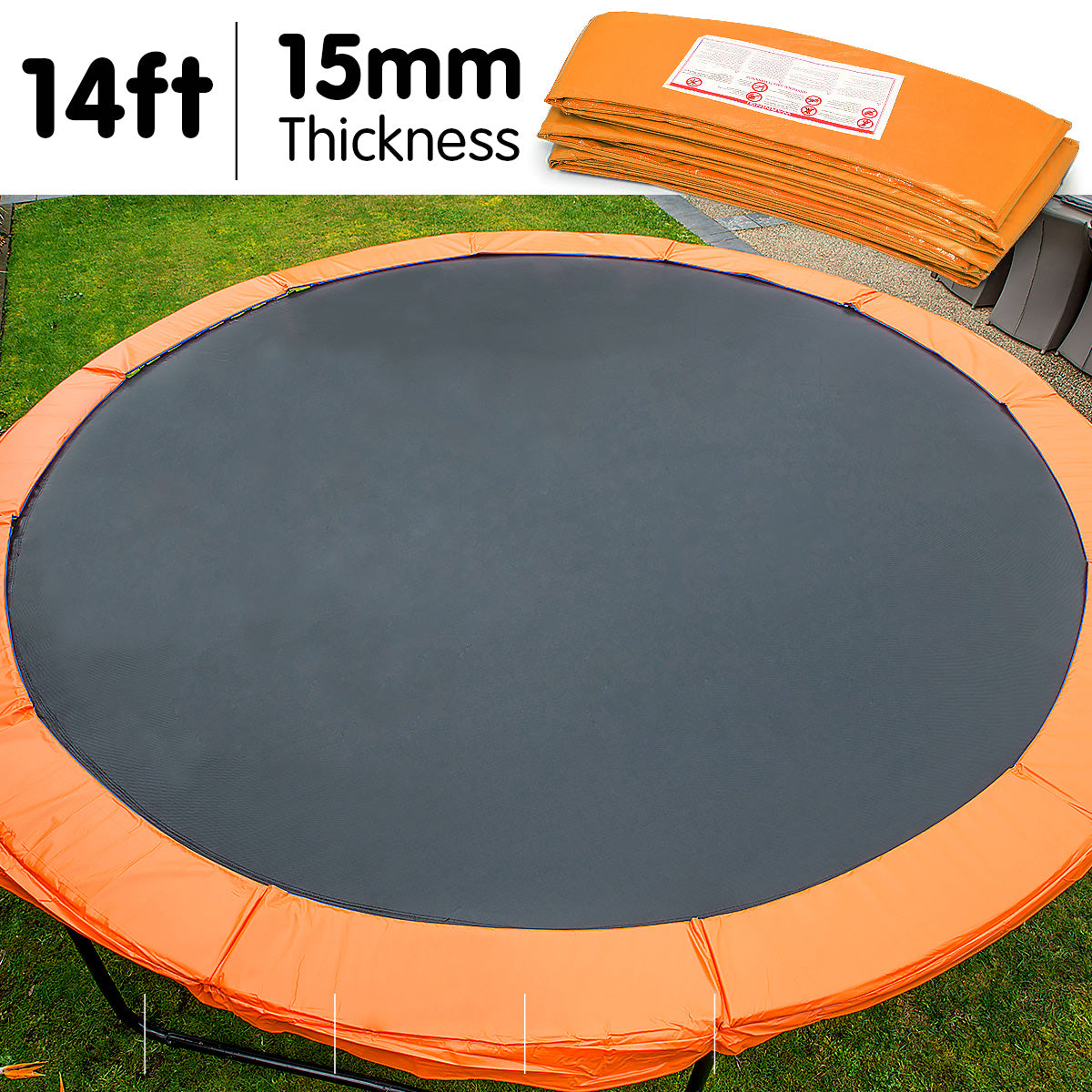 Kahuna 14ft Trampoline Replacement Pad Round - Orange V240-TRP-PAD-OR-14