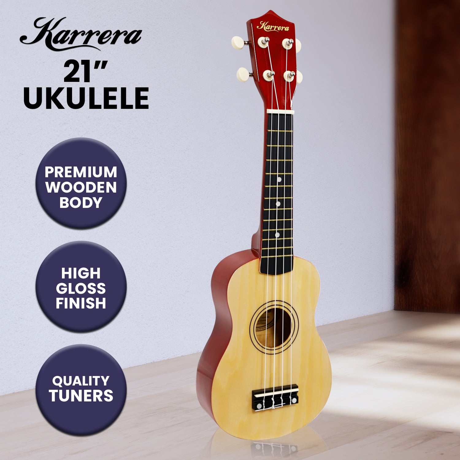 Karrera 21in Ukulele - Natural V240-UKL-21-NAT