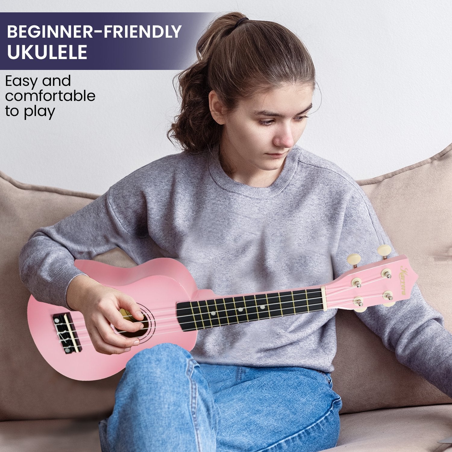 Karrera 21in Ukulele - Pink V240-UKL-21-PK