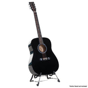Karrera 41in Acoustic Wooden Guitar with Bag - Black V240-WAC41-NC-BK