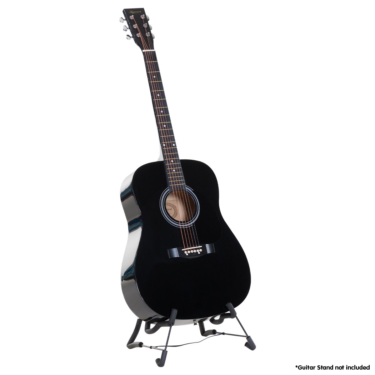 Karrera 41in Acoustic Wooden Guitar with Bag - Black V240-WAC41-NC-BK