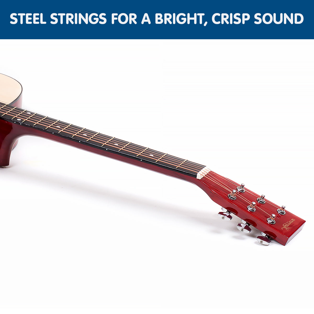 Karrera 41in Acoustic Wooden Guitar String Music Instrument V240-WAC41-NC-NAT