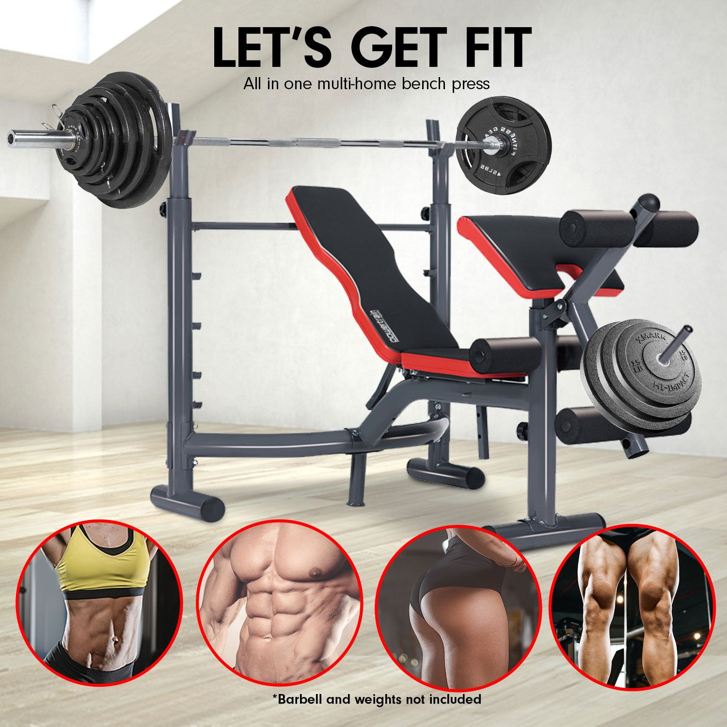 Powertrain Adjustable Weight Bench Home Gym Bench Press - 302 V240-WBD-302