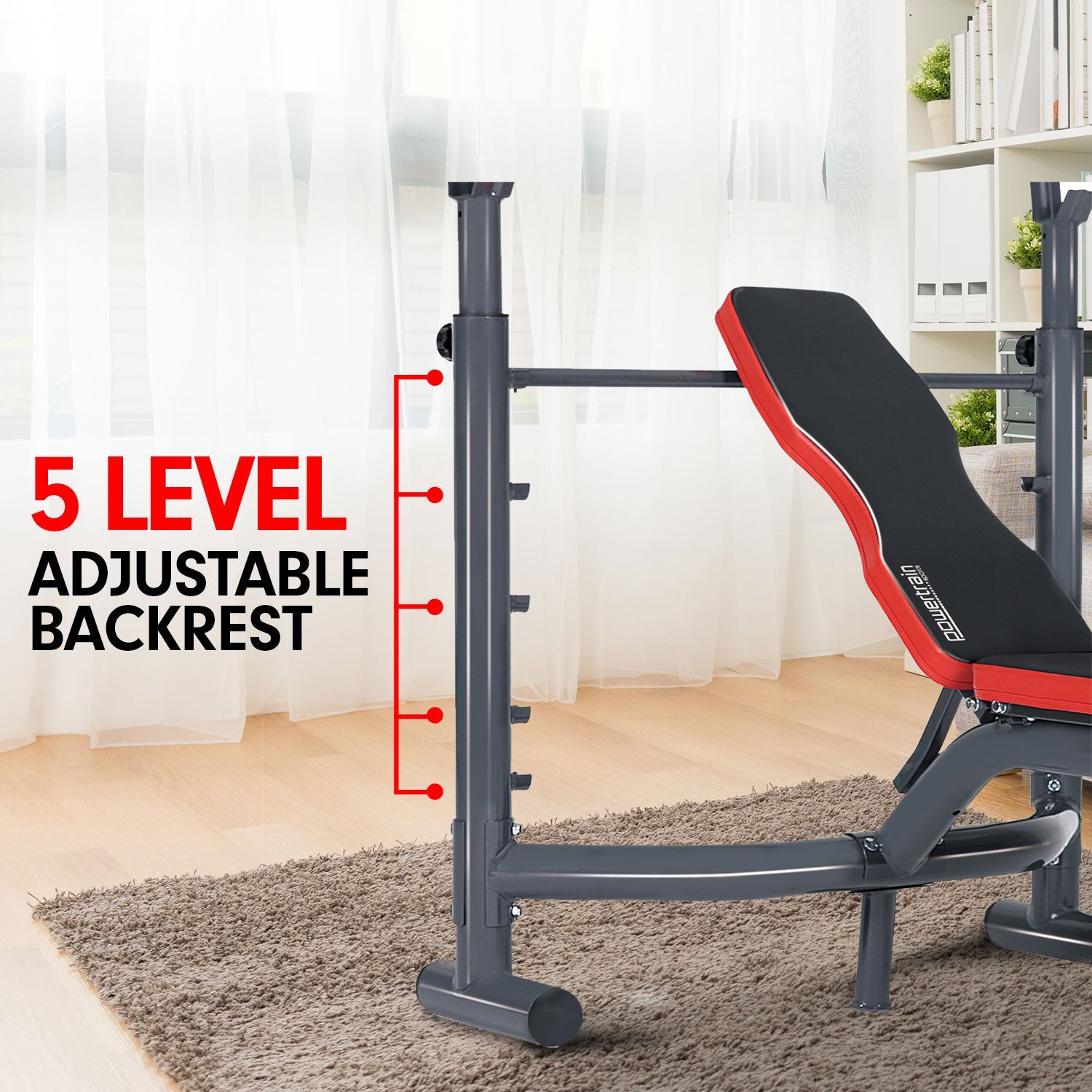 Powertrain Adjustable Weight Bench Home Gym Bench Press - 302 V240-WBD-302