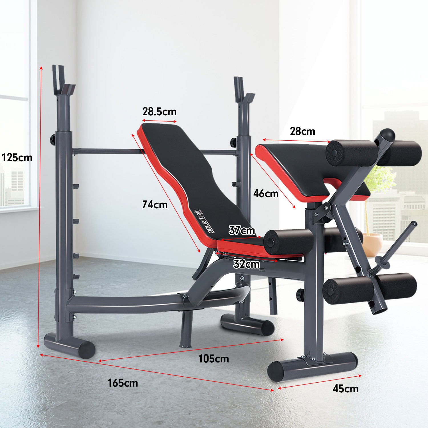 Powertrain Adjustable Weight Bench Home Gym Bench Press - 302 V240-WBD-302