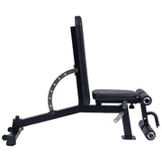 Powertrain Multi Workout Bench with Transport Wheels and Adjustable Backrest V240-WBD-JX-190