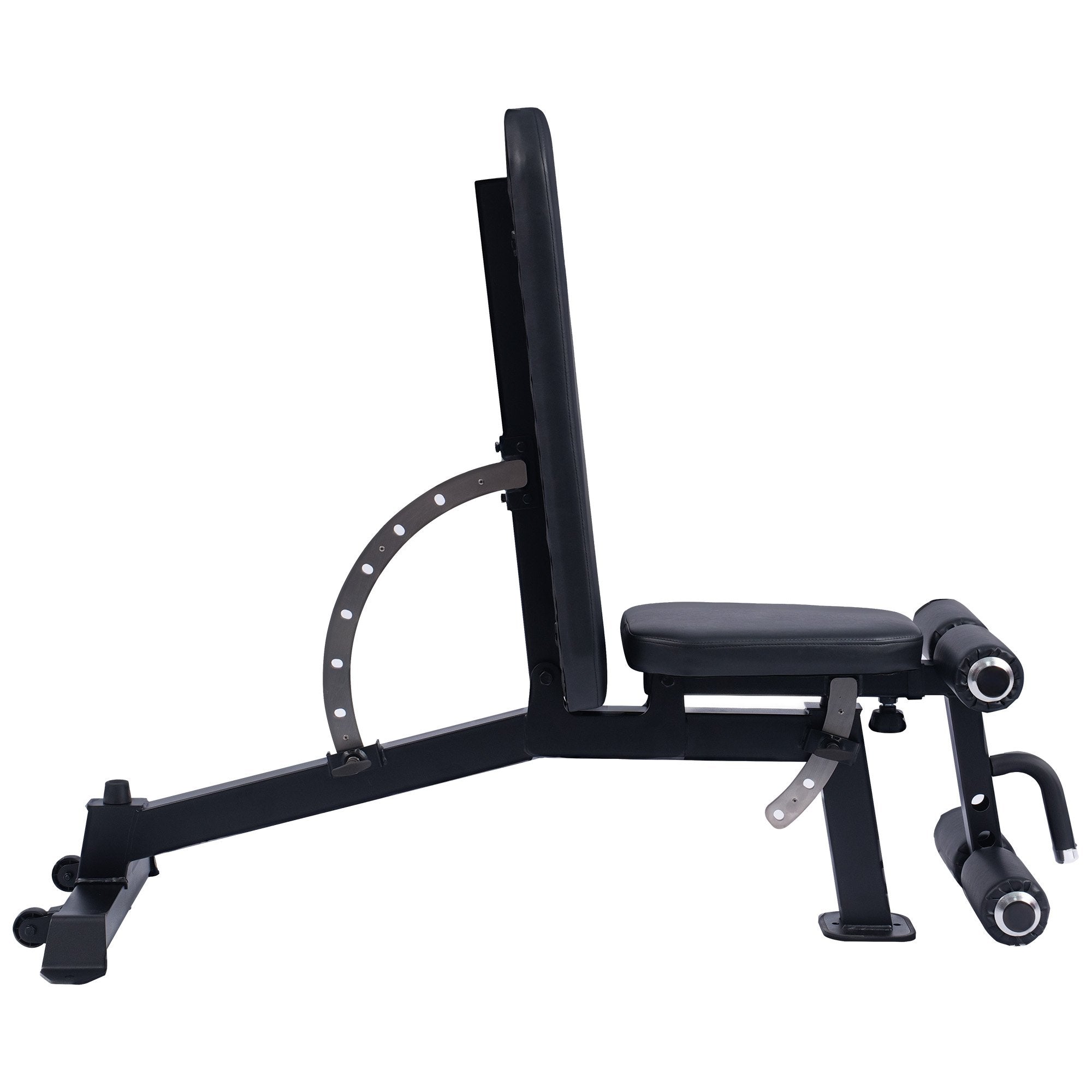Powertrain Multi Workout Bench with Transport Wheels and Adjustable Backrest V240-WBD-JX-190