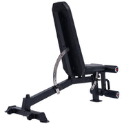 Powertrain Multi Workout Bench with Transport Wheels and Adjustable Backrest V240-WBD-JX-190