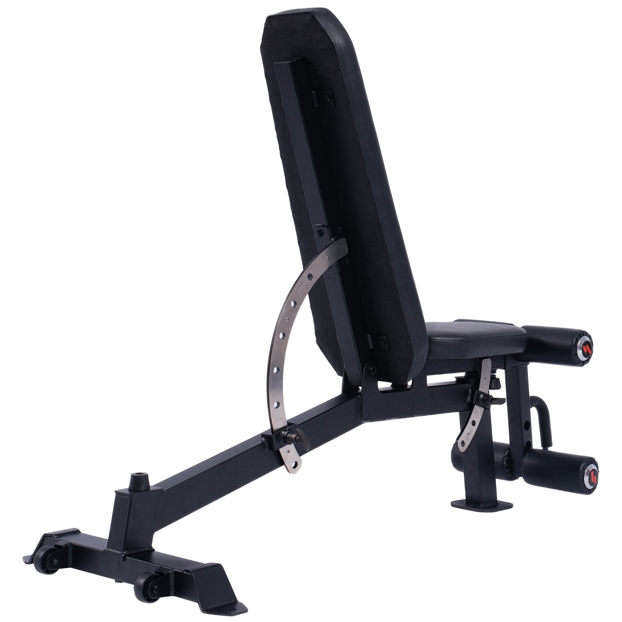 Powertrain Multi Workout Bench with Transport Wheels and Adjustable Backrest V240-WBD-JX-190